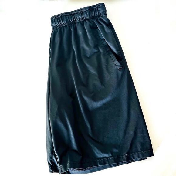 MENS CHAMPION Black Red Basketball Mesh Cutout Drawstring Workout Gym Shorts M - Picture 13 of 13